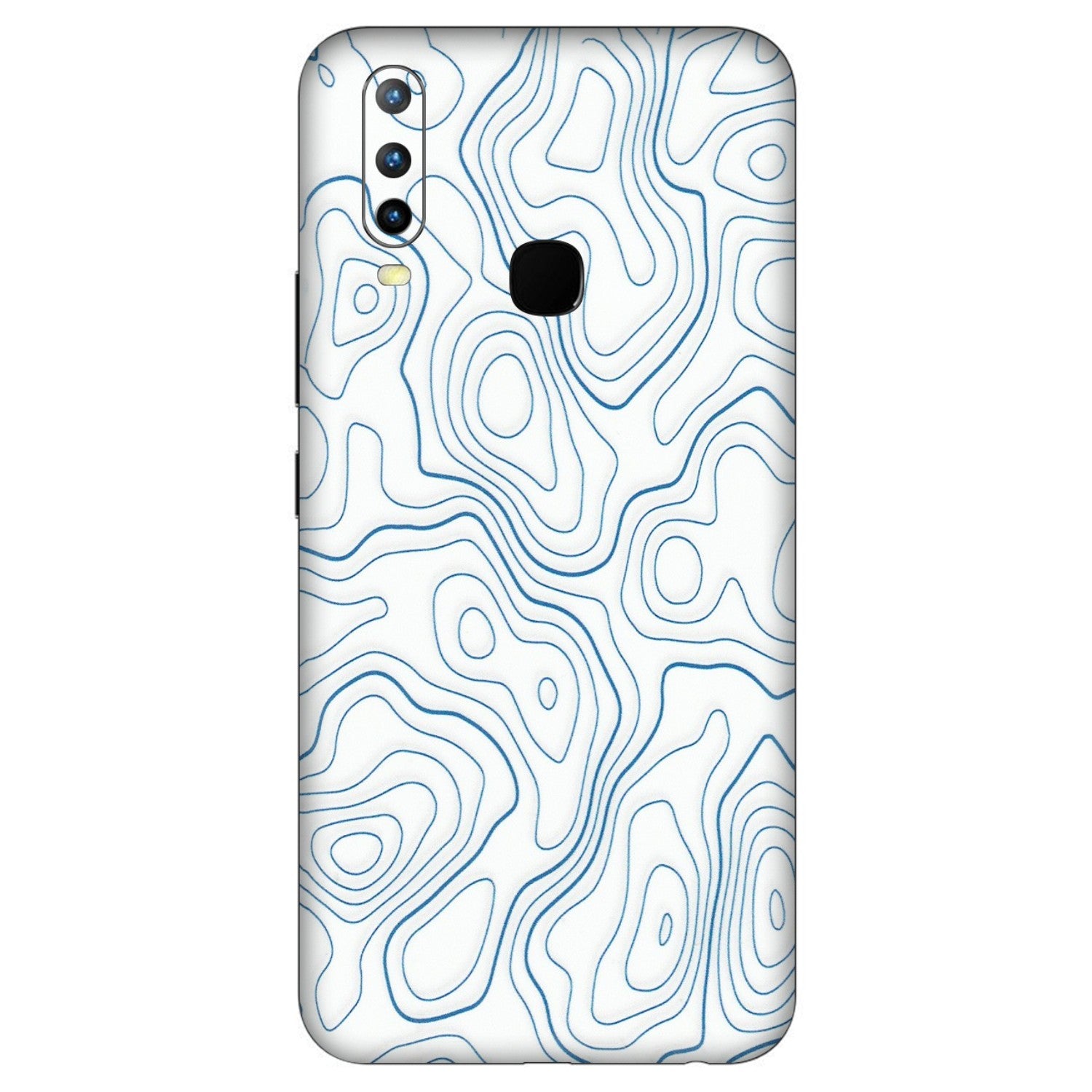 VIVO Z/V/X/T/U/S Series Phone Skins (All Models) - Blue And White Swirls - Matte Finish (M-139) Vivo U10