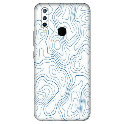 VIVO Z/V/X/T/U/S Series Phone Skins (All Models) - Blue And White Swirls - Matte Finish (M-139) Vivo U10