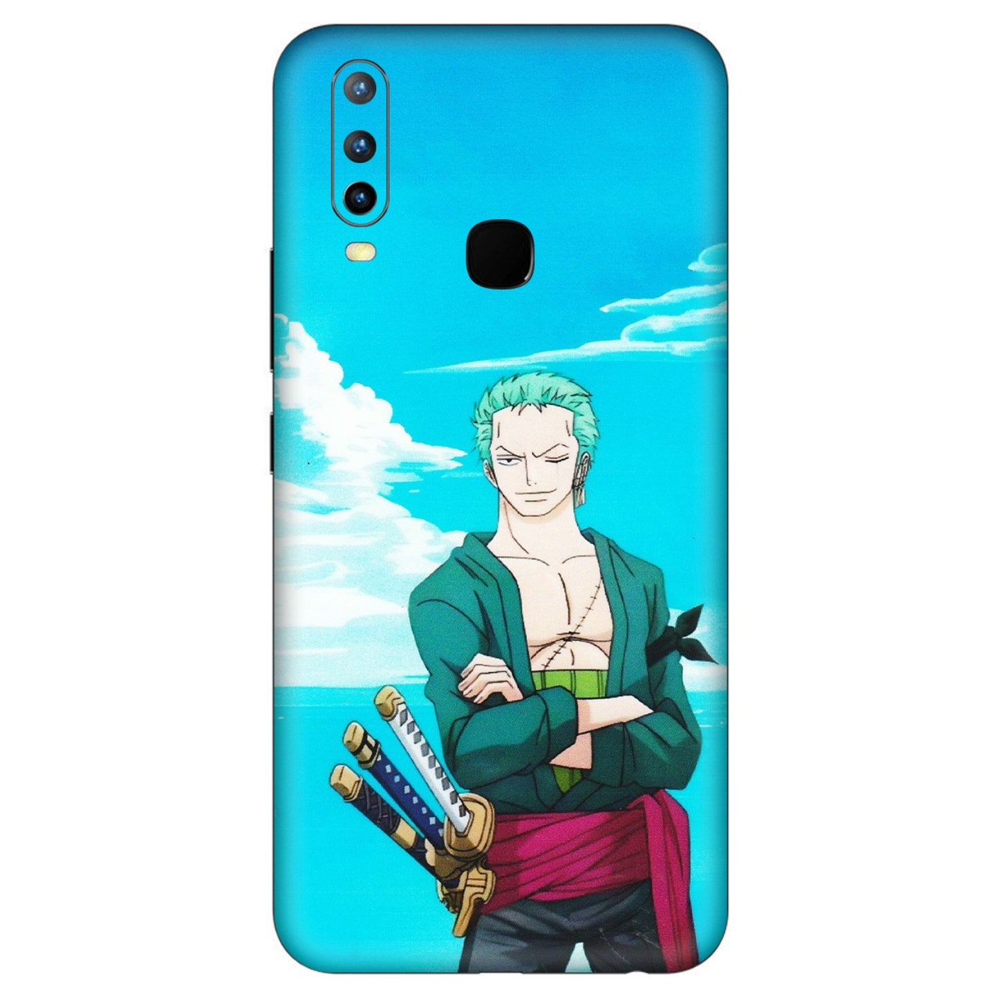 VIVO Z/V/X/T/U/S Series Phone Skins (All Models) - Cool Swordman Zoro Anime - Matte Finish (M-143) Vivo U10