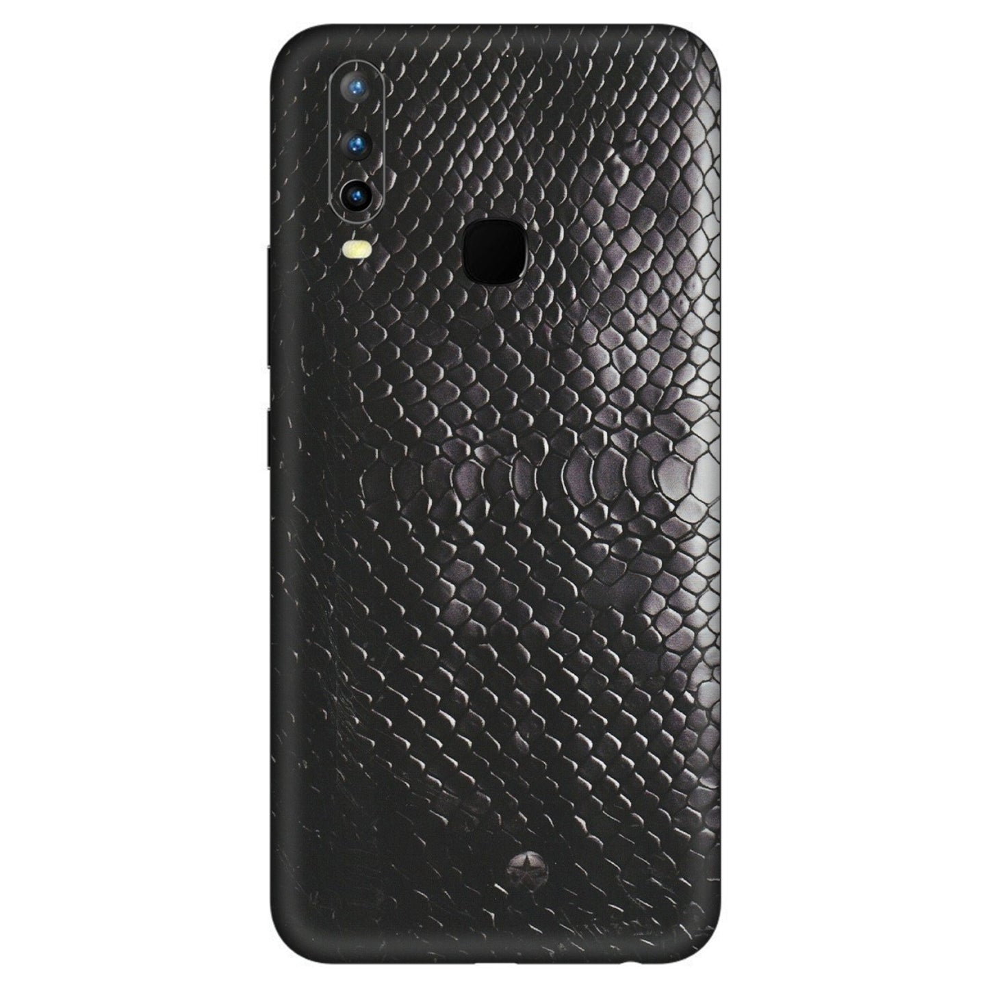 VIVO Z/V/X/T/U/S Series Phone Skins (All Models) - Black Snack Leather - Matte Finish (M-147) Vivo U10