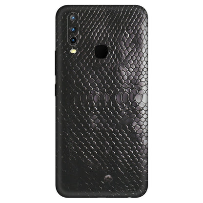 VIVO Z/V/X/T/U/S Series Phone Skins (All Models) - Black Snack Leather - Matte Finish (M-147) Vivo U10