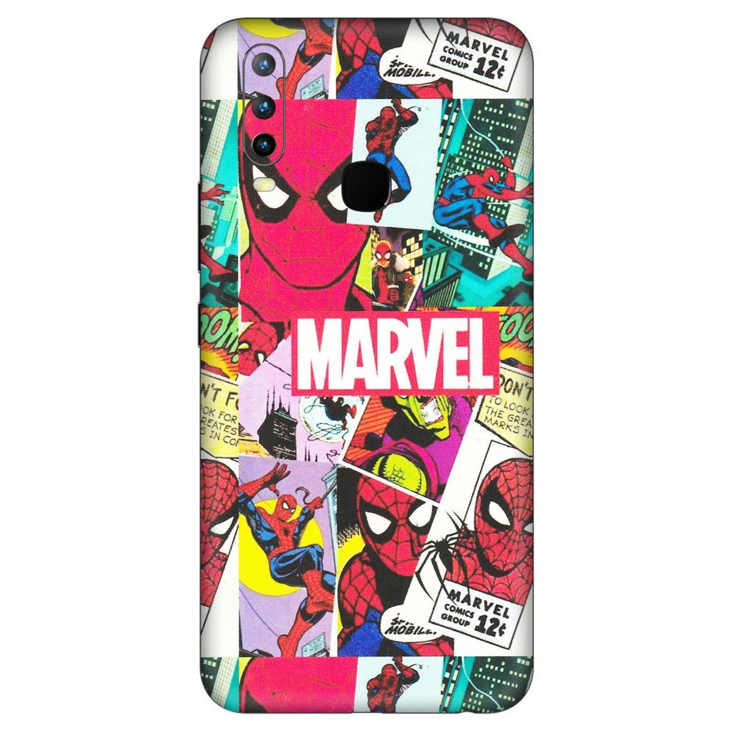 VIVO Z/V/X/T/U/S Series Phone Skins (All Models) - Marvel Comic Spiderman Grafitti - Matte Finish (M-72) Vivo U10
