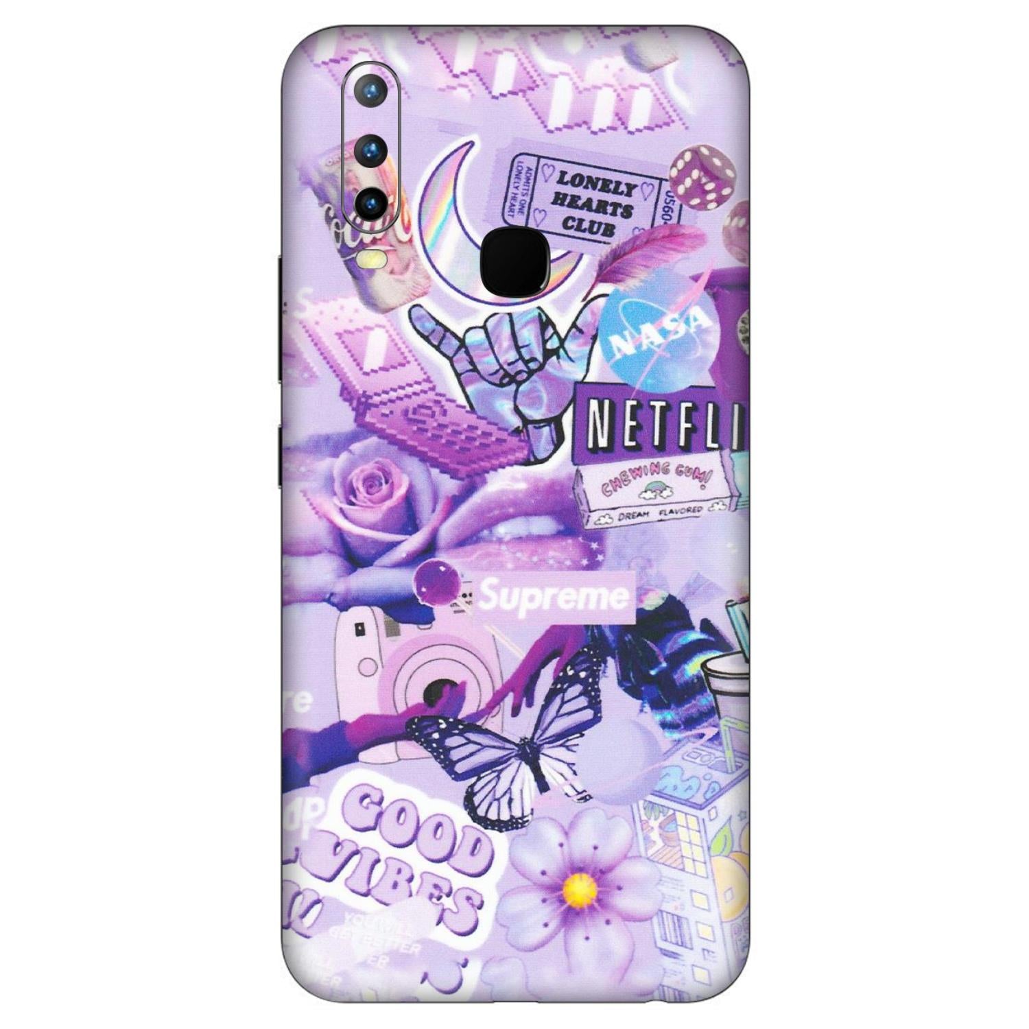 VIVO Z/V/X/T/U/S Series Phone Skins (All Models) - Supreme Purple Magic - Matte Finish (M-88) Vivo U10