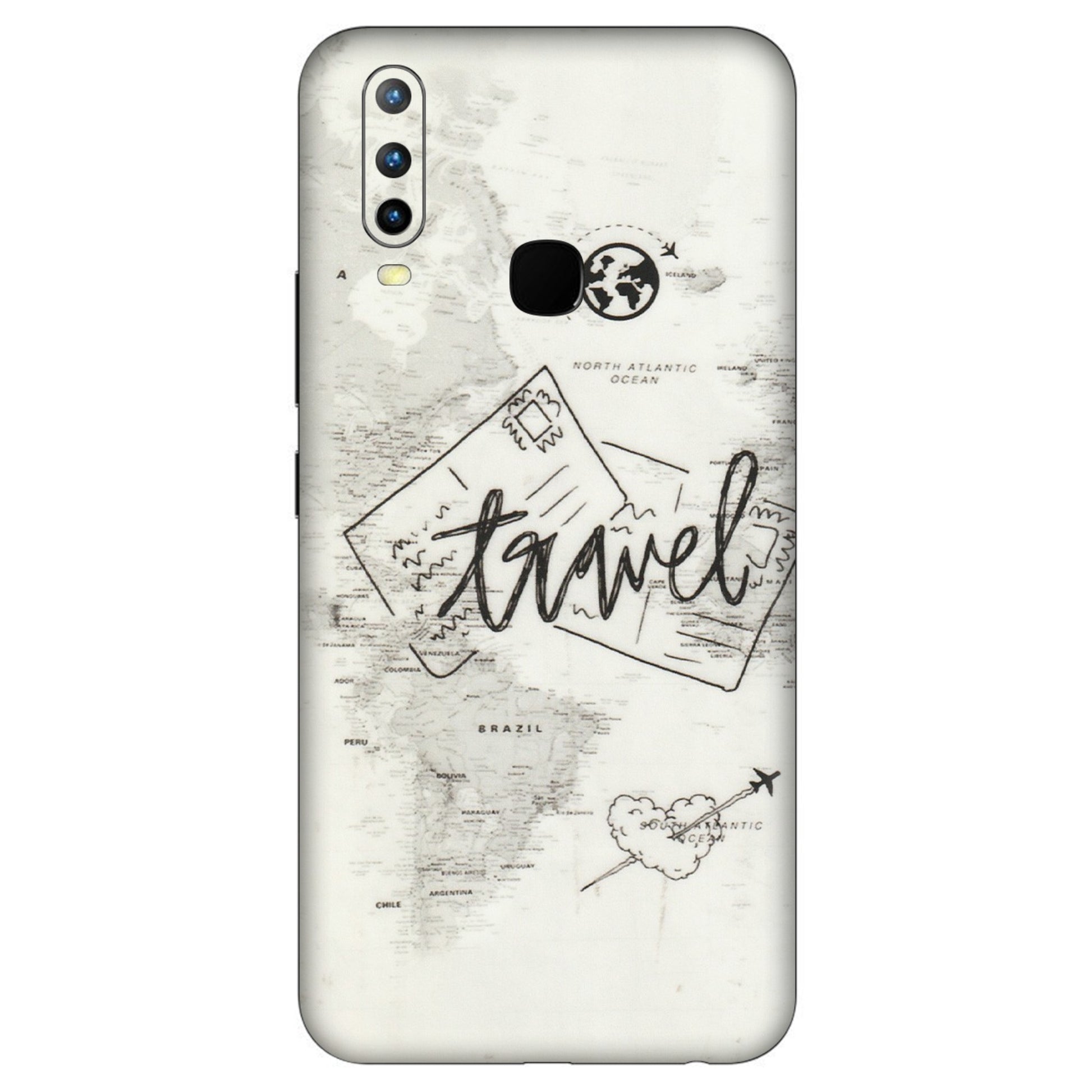 VIVO Z/V/X/T/U/S Series Phone Skins (All Models) - Travel Ticket - Transparent Finish (T-06) Vivo U10