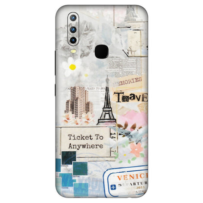 VIVO Z/V/X/T/U/S Series Phone Skins (All Models) - Travel Memories - Transparent Finish (T-09) Vivo U10