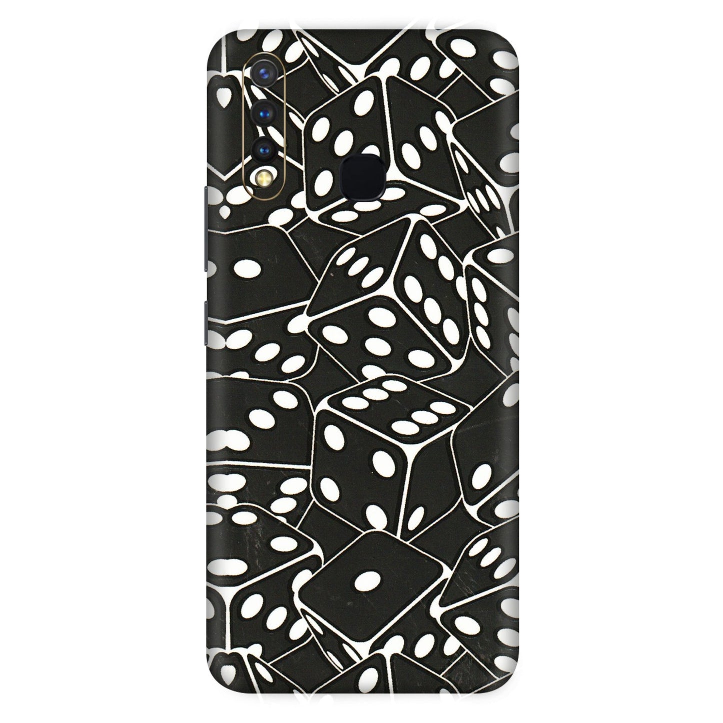 VIVO Z/V/X/T/U/S Series Phone Skins (All Models) - Big Black Dices - 3D Embossed Finish (L-106) Vivo U20