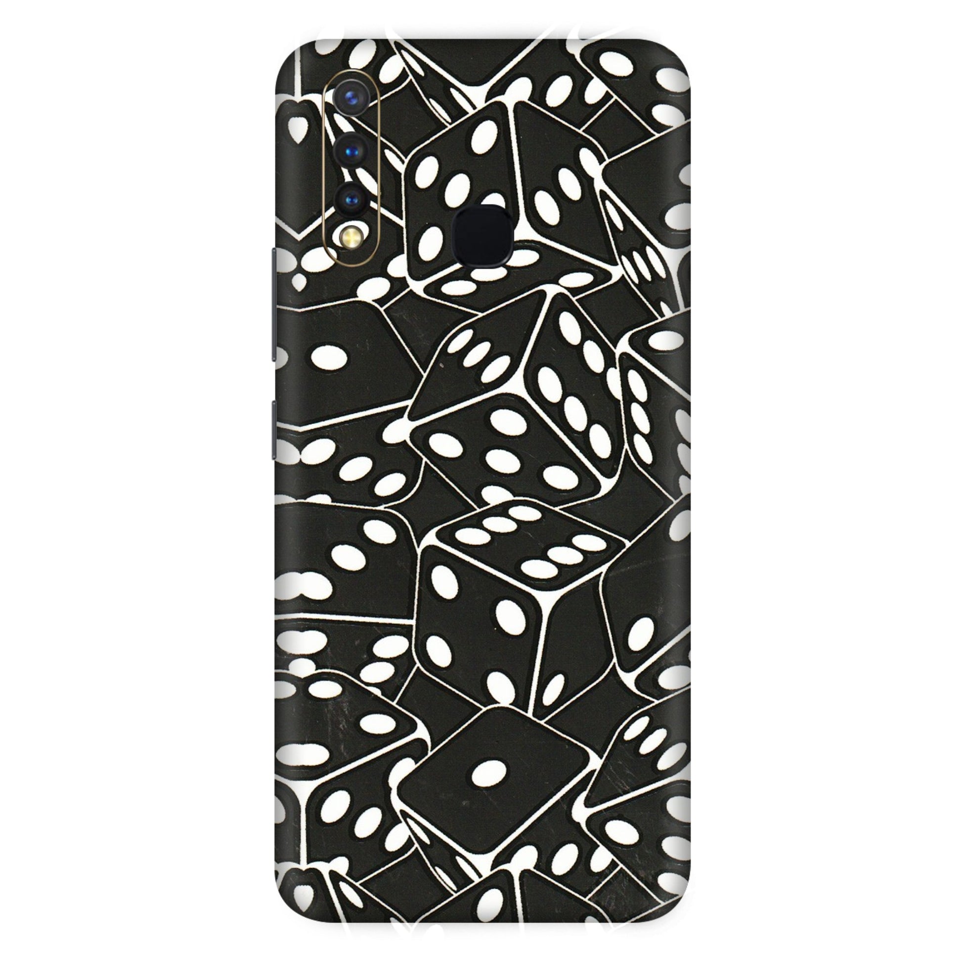 VIVO Z/V/X/T/U/S Series Phone Skins (All Models) - Big Black Dices - 3D Embossed Finish (L-106) Vivo U20