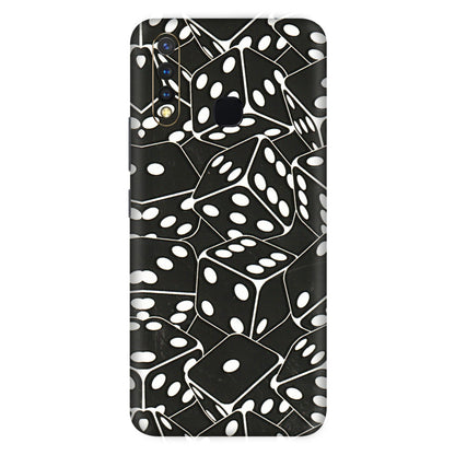 VIVO Z/V/X/T/U/S Series Phone Skins (All Models) - Big Black Dices - 3D Embossed Finish (L-106) Vivo U20