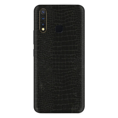 VIVO Z/V/X/T/U/S Series Phone Skins (All Models) - Snake Leather Black - 3D Embossed Finish (L-107) Vivo U20