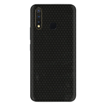 VIVO Z/V/X/T/U/S Series Phone Skins (All Models) - Black honeycomb - 3D Embossed Finish (L-114) Vivo U20