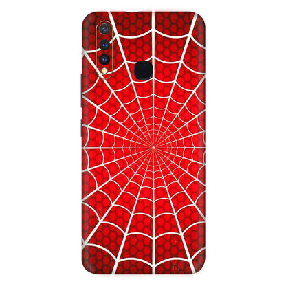 VIVO Z/V/X/T/U/S Series Phone Skins (All Models) - Classic Spidey Web - 3D Embossed Finish (L-115) Vivo U20