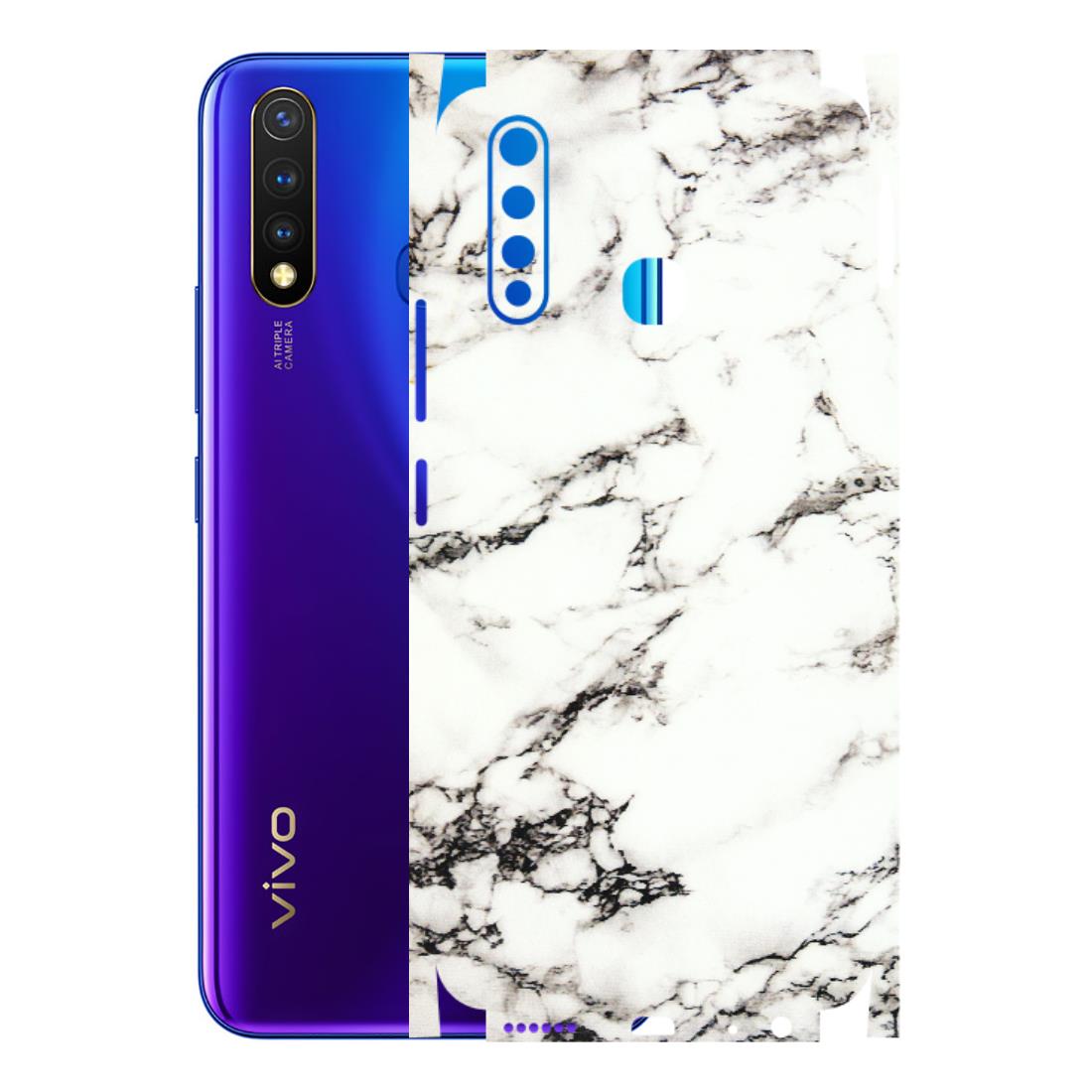 VIVO Z/V/X/T/U/S Series Phone Skins (All Models) - Black and White Marble Texture - 3D Embossed Finish (L-124) Vivo U20