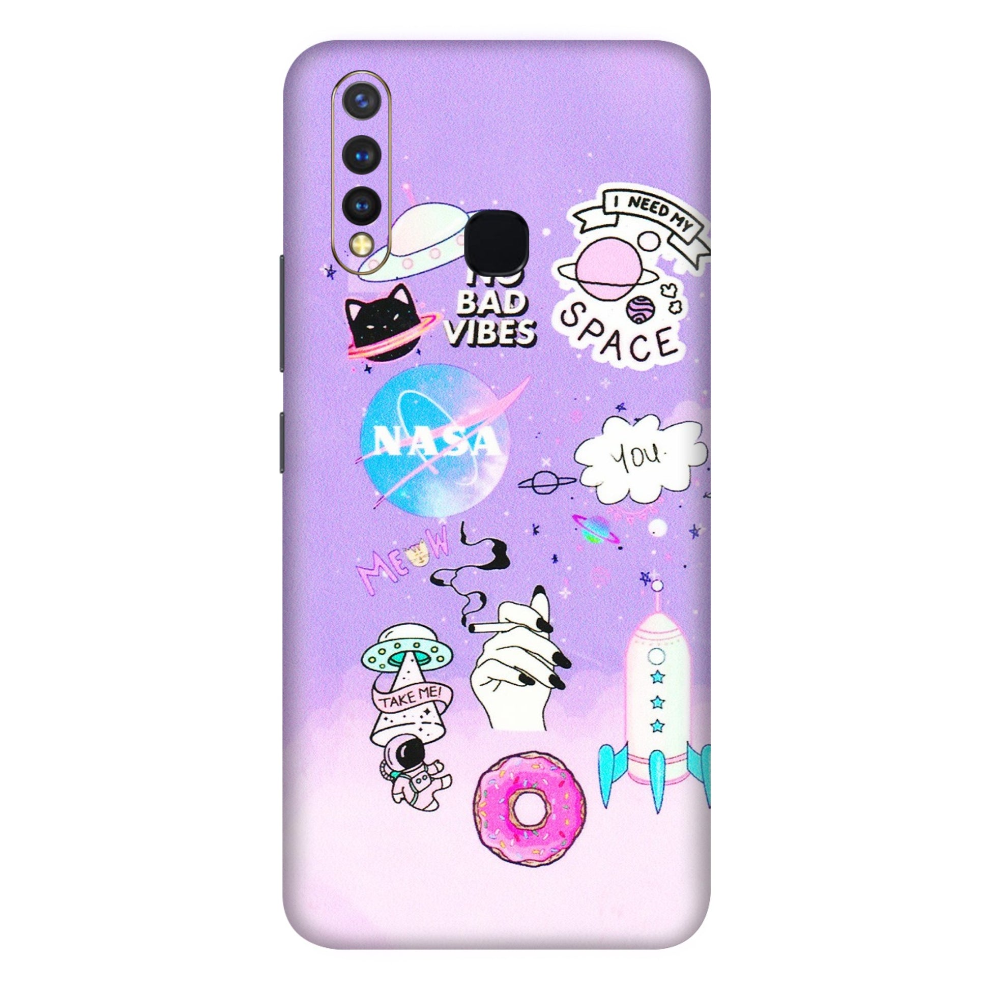 VIVO Z/V/X/T/U/S Series Phone Skins (All Models) - I Need My Nasa Skin - 3D Embossed Finish (L-149) Vivo U20
