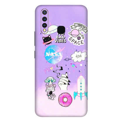 VIVO Z/V/X/T/U/S Series Phone Skins (All Models) - I Need My Nasa Skin - 3D Embossed Finish (L-149) Vivo U20