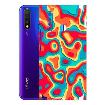 VIVO Z/V/X/T/U/S Series Phone Skins (All Models) - Abstract Swirl - 3D Embossed Finish (L-150) Vivo U20