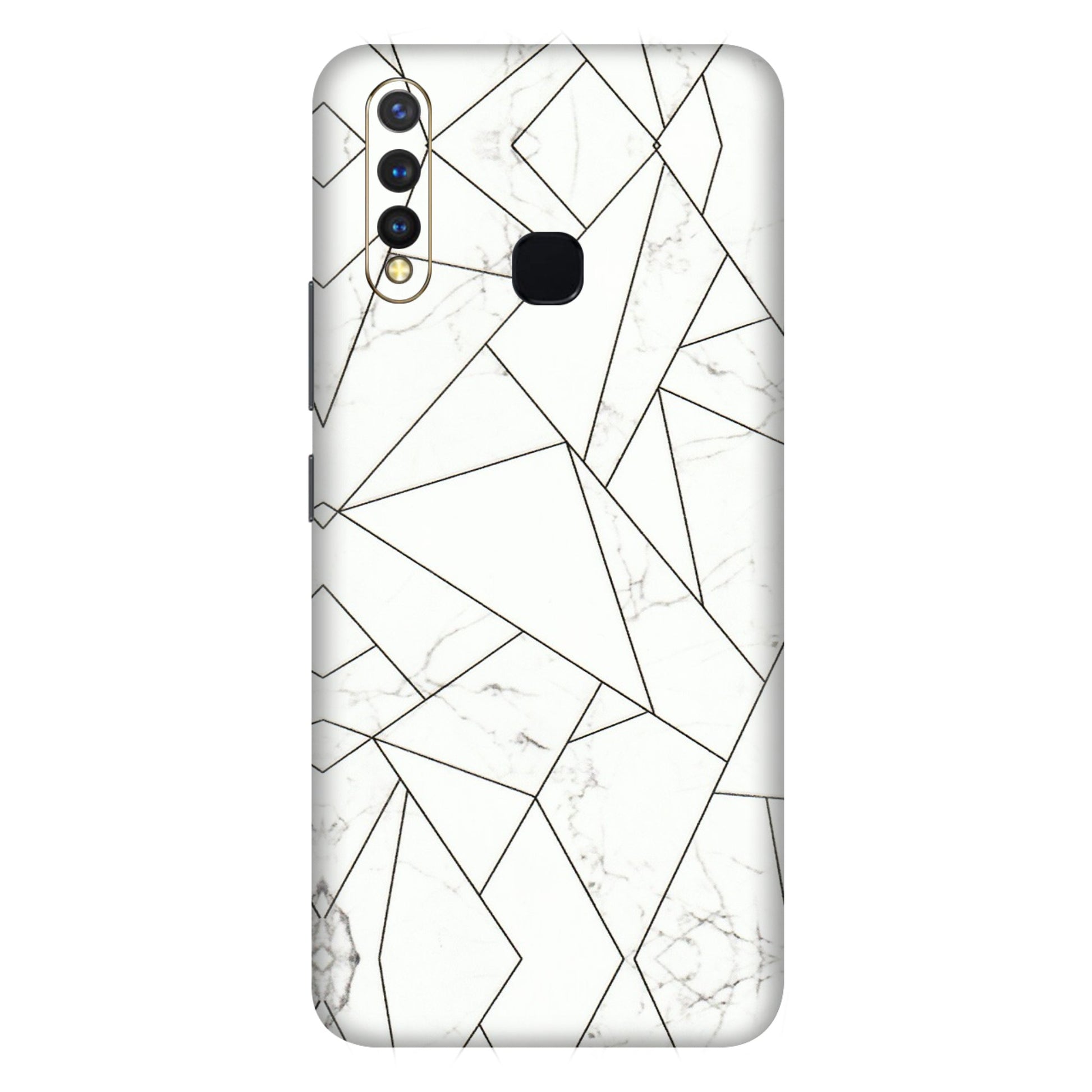 VIVO Z/V/X/T/U/S Series Phone Skins (All Models) - Luxury White Marble Effect - 3D Embossed Finish (L-168) Vivo U20