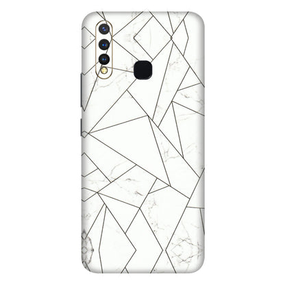 VIVO Z/V/X/T/U/S Series Phone Skins (All Models) - Luxury White Marble Effect - 3D Embossed Finish (L-168) Vivo U20
