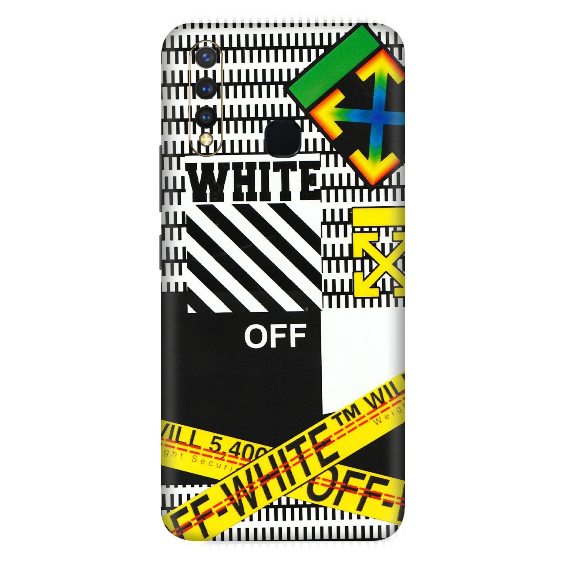 VIVO Z/V/X/T/U/S Series Phone Skins (All Models) - White Off Abstract - 3D Embossed Finish (L-172) Vivo U20