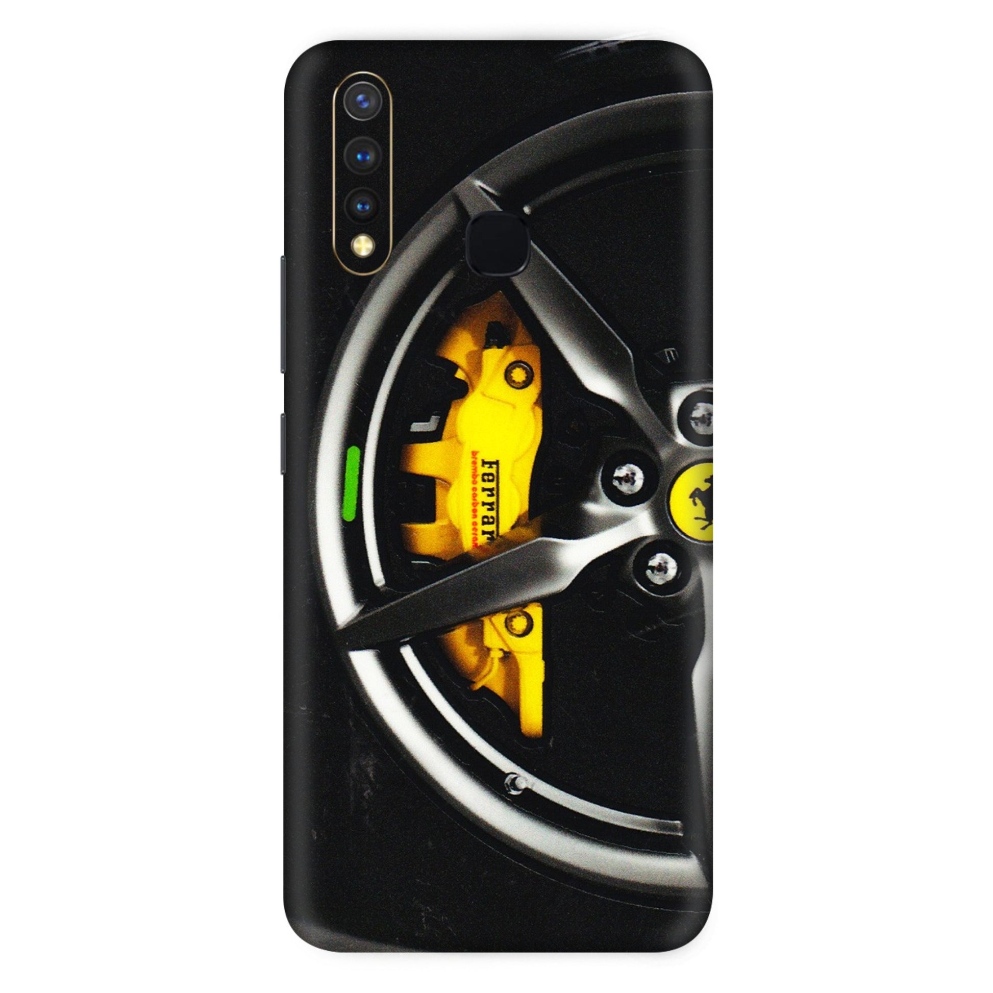VIVO Z/V/X/T/U/S Series Phone Skins (All Models) - Ferrari Wheel Alloy - 3D Embossed Finish (L-173) Vivo U20