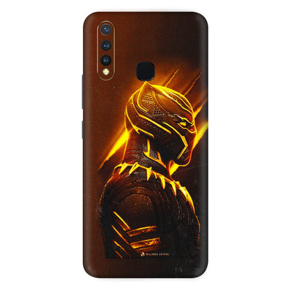 VIVO Z/V/X/T/U/S Series Phone Skins (All Models) - Gold Black Panther - 3D Embossed Finish (L-181) Vivo U20