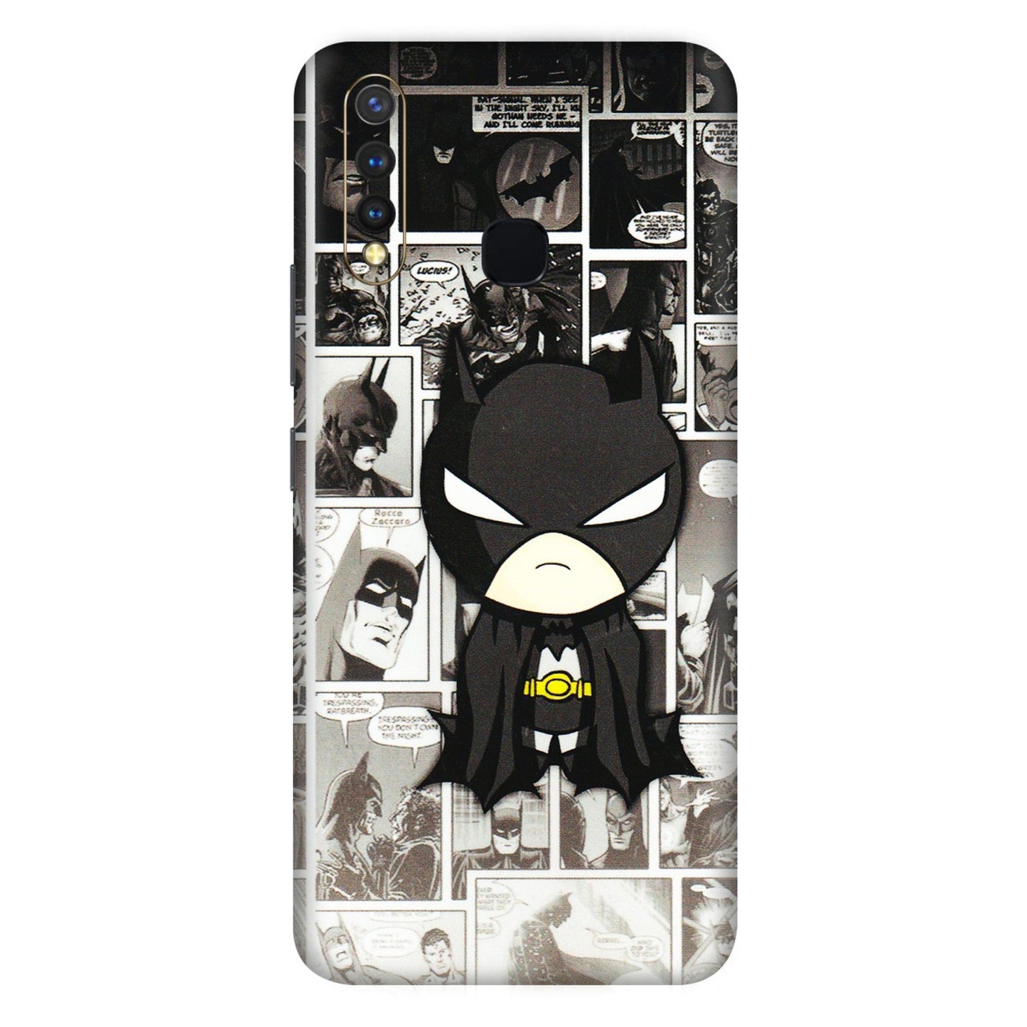 VIVO Z/V/X/T/U/S Series Phone Skins (All Models) - Toon Batman - 3D Embossed Finish (L-182) Vivo U20