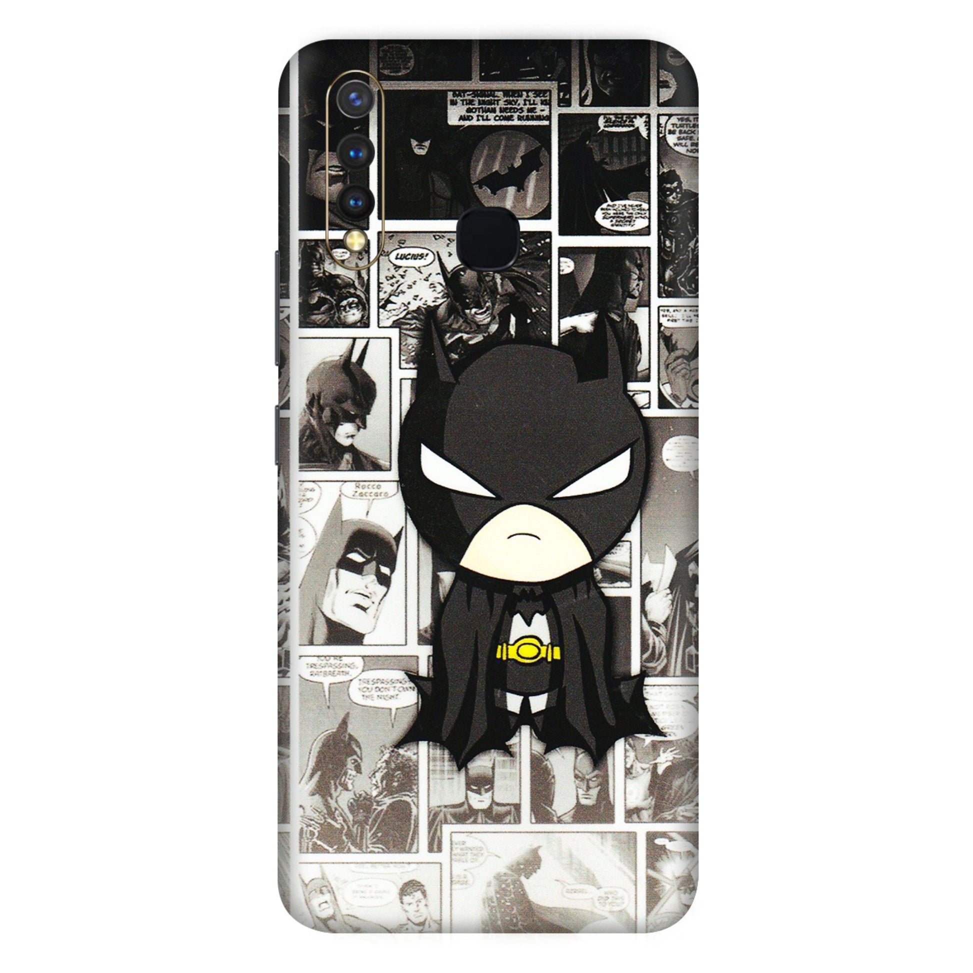 VIVO Z/V/X/T/U/S Series Phone Skins (All Models) - Toon Batman - 3D Embossed Finish (L-182) Vivo U20