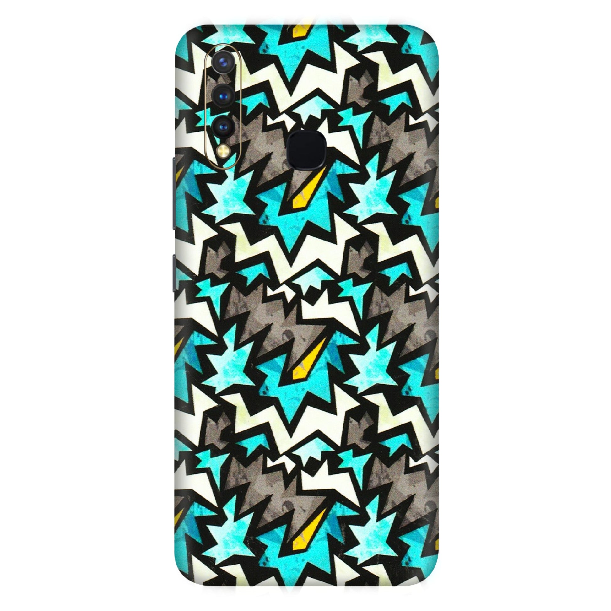 VIVO Z/V/X/T/U/S Series Phone Skins (All Models) - Funky Zig Zag - 3D Embossed Finish (L-223) Vivo U20