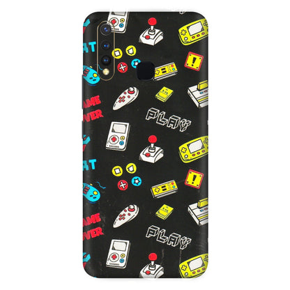 VIVO Z/V/X/T/U/S Series Phone Skins (All Models) - Gaming Doodles - 3D Embossed Finish (L-224) Vivo U20