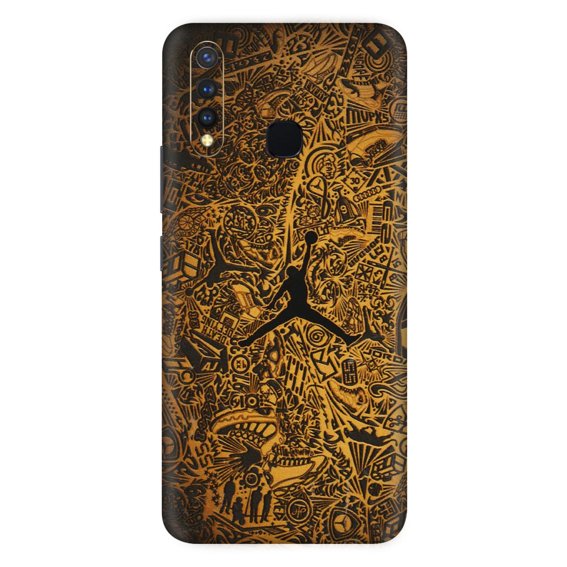 VIVO Z/V/X/T/U/S Series Phone Skins (All Models) - Premium Gold Basketball Player - 3D Embossed Finish (L-236) Vivo U20