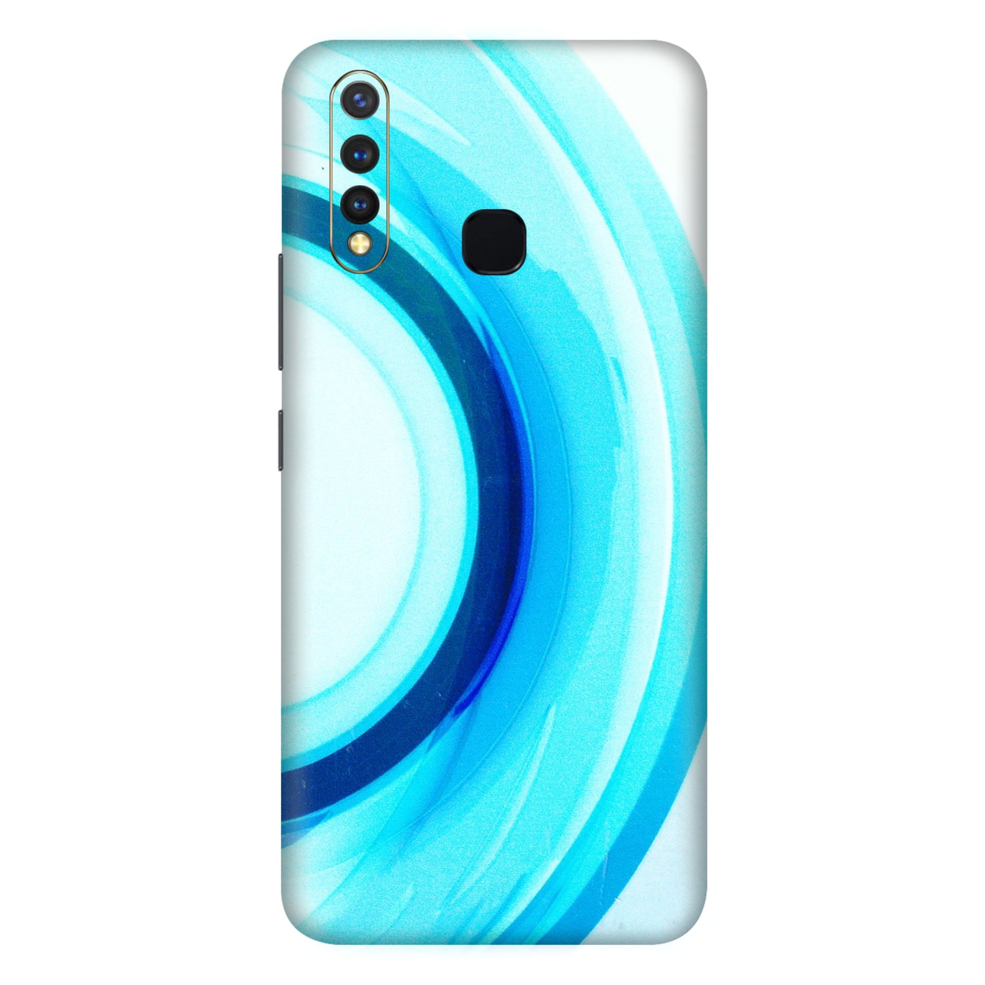 VIVO Z/V/X/T/U/S Series Phone Skins (All Models) - The Blue Curve - 3D Embossed Finish (L-244) Vivo U20