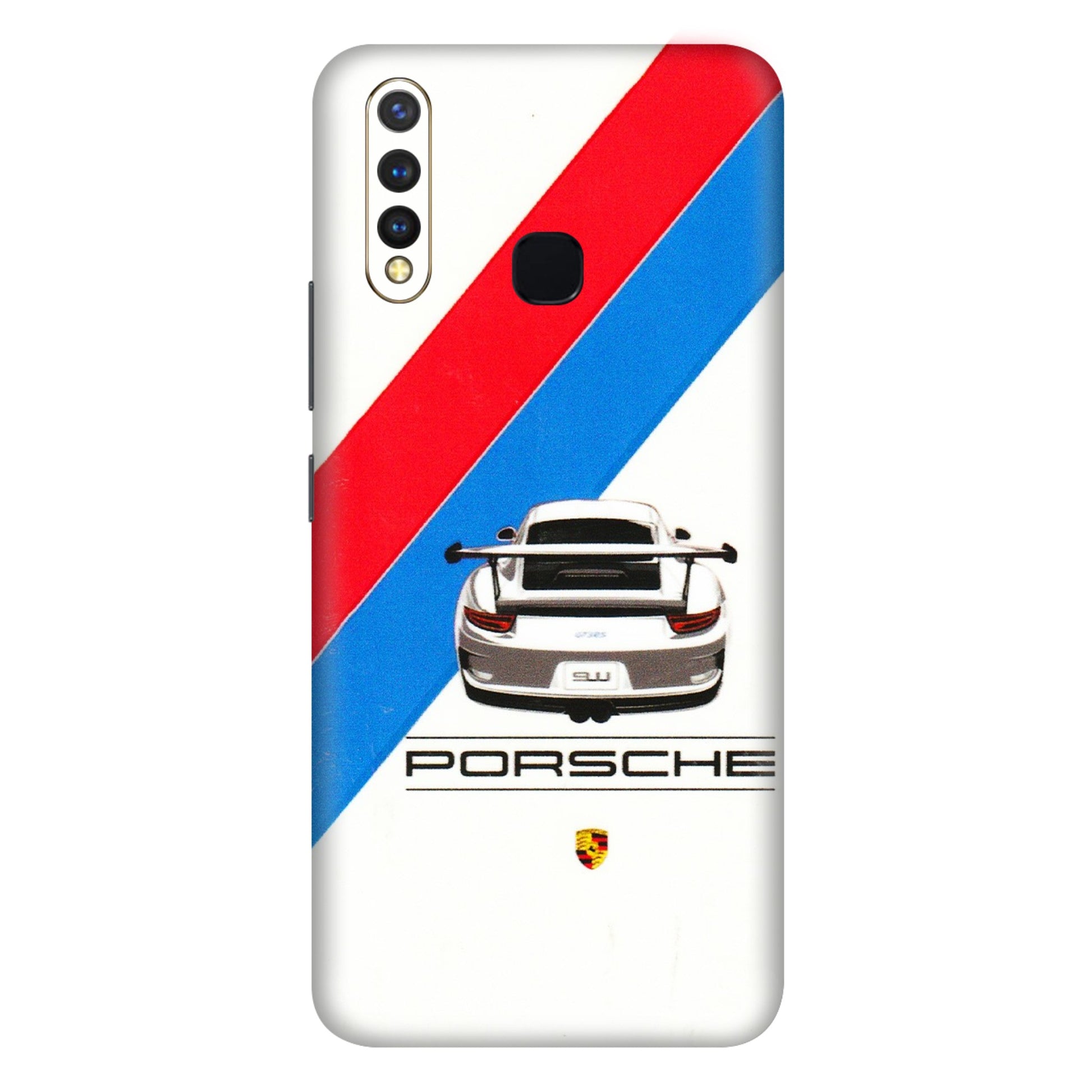VIVO Z/V/X/T/U/S Series Phone Skins (All Models) - Porche Car Sober Logo - 3D Embossed Finish (L-248) Vivo U20