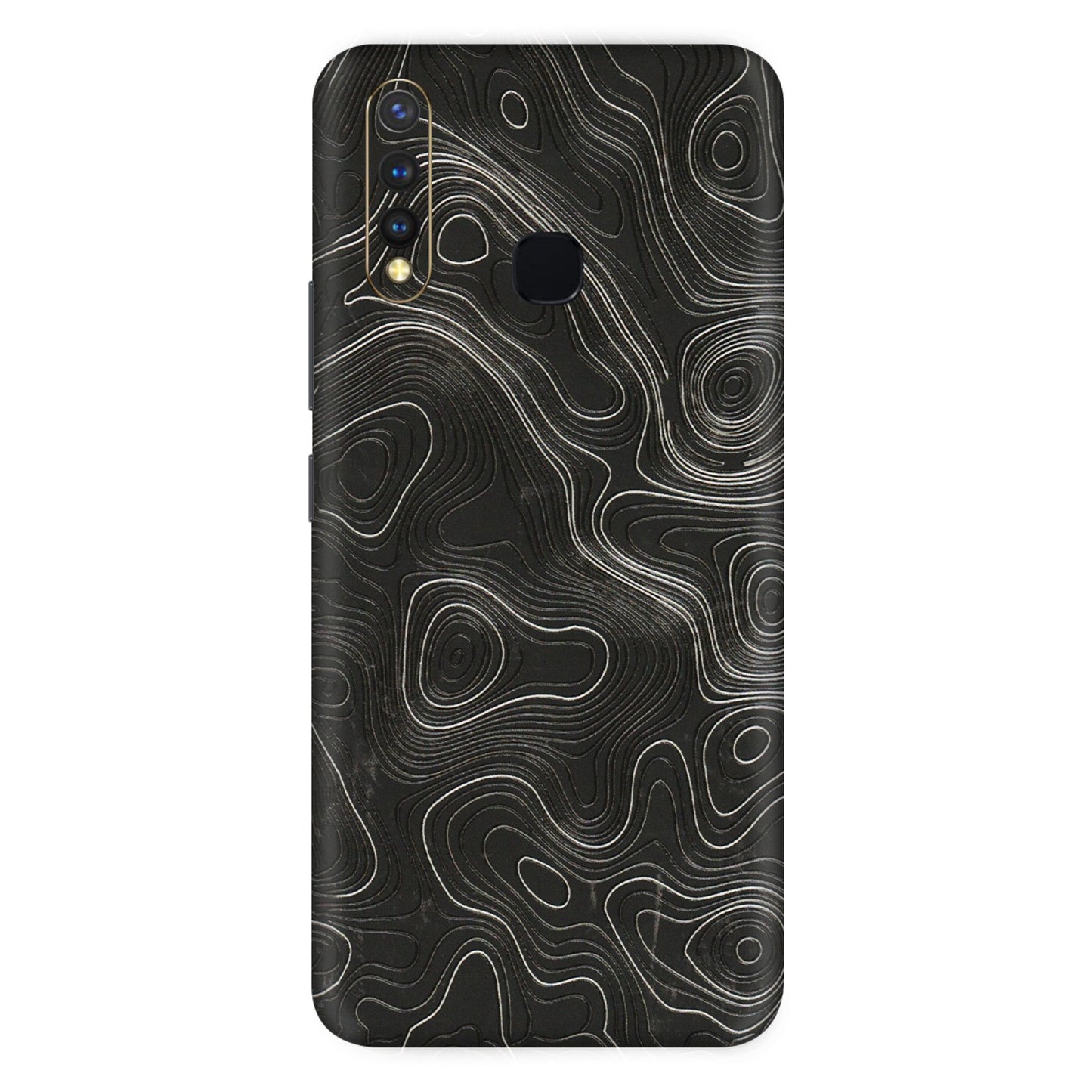 VIVO Z/V/X/T/U/S Series Phone Skins (All Models) - Abstract White Line Map - 3D Embossed Finish (L-269) Vivo U20