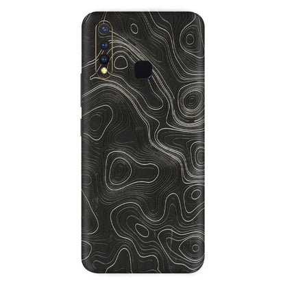 VIVO Z/V/X/T/U/S Series Phone Skins (All Models) - Abstract White Line Map - 3D Embossed Finish (L-269) Vivo U20