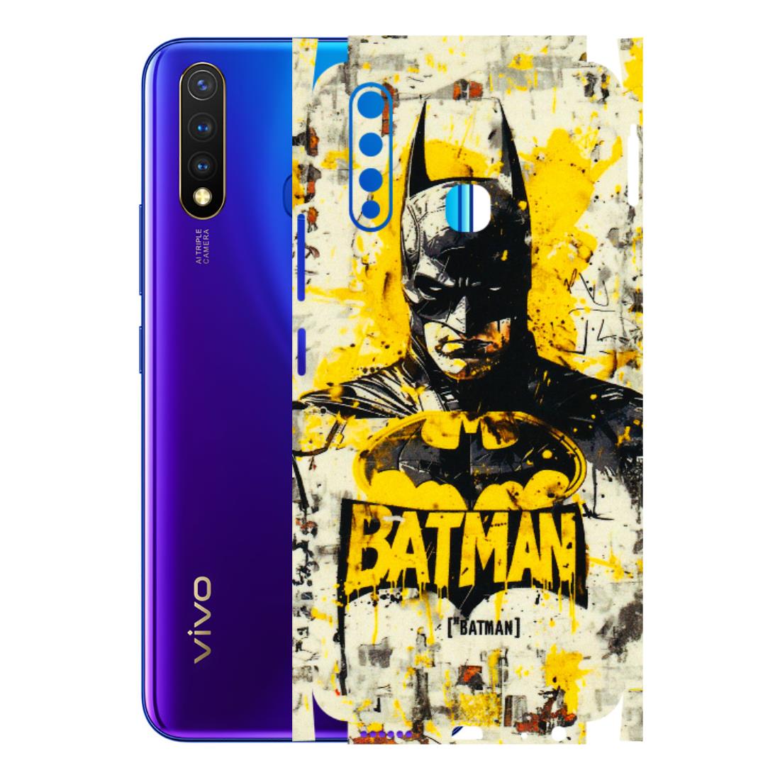 VIVO Z/V/X/T/U/S Series Phone Skins (All Models) - Batman Yellow BT - 3D Embossed Finish (L-304) Vivo U20