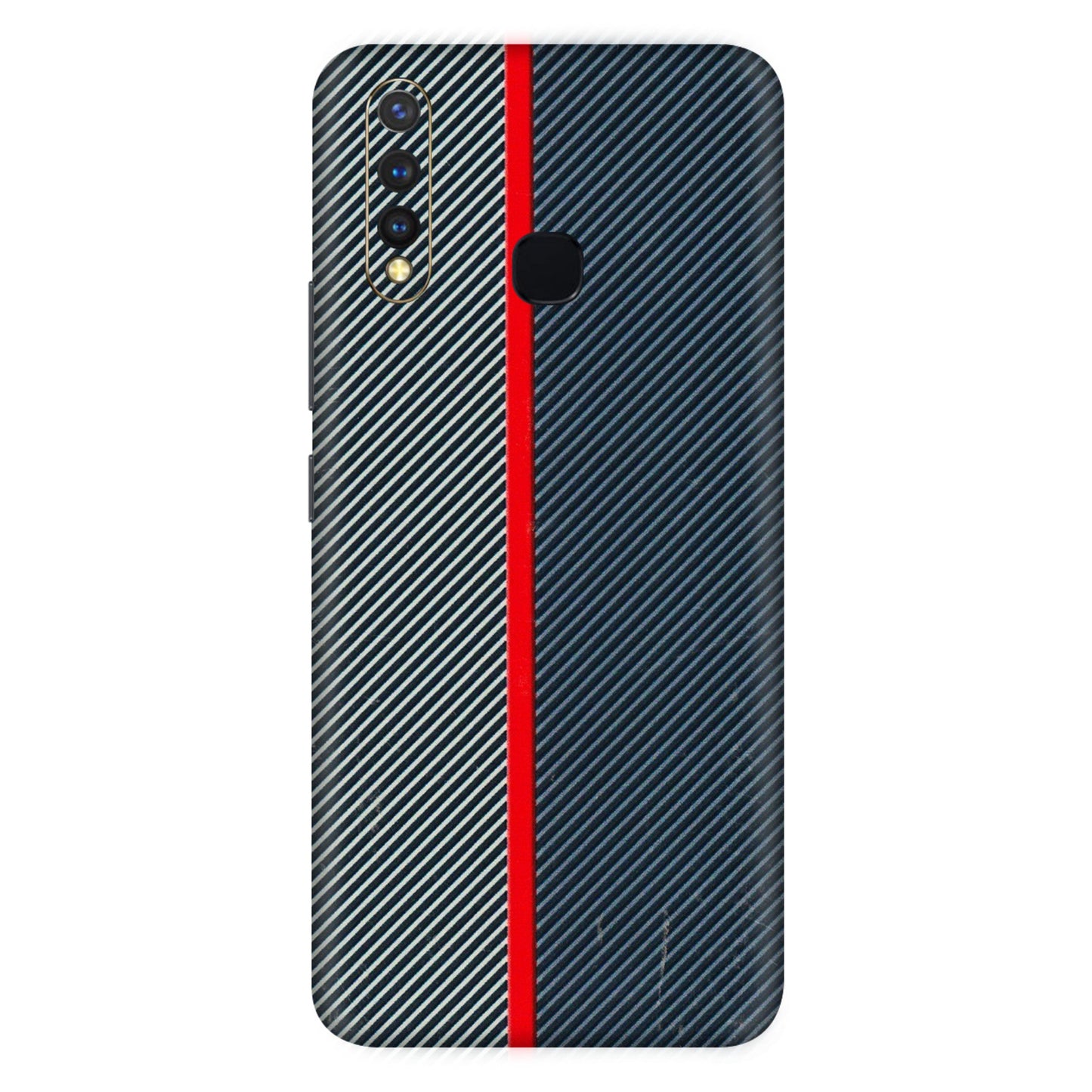 VIVO Z/V/X/T/U/S Series Phone Skins (All Models) - Blue Sober Lines - 3D Embossed Finish (L-305) Vivo U20