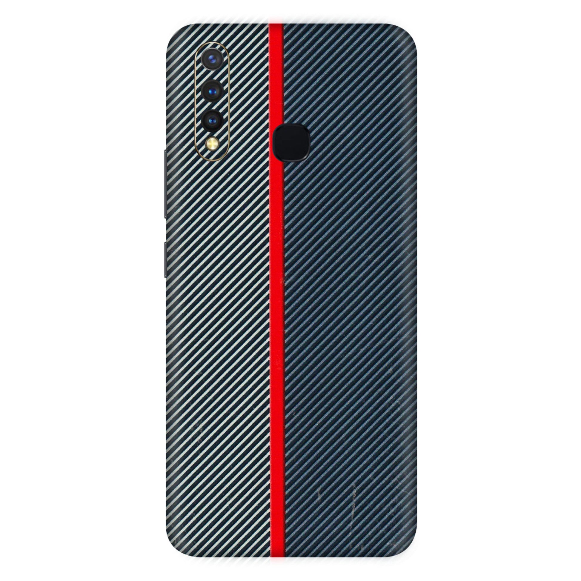 VIVO Z/V/X/T/U/S Series Phone Skins (All Models) - Blue Sober Lines - 3D Embossed Finish (L-305) Vivo U20