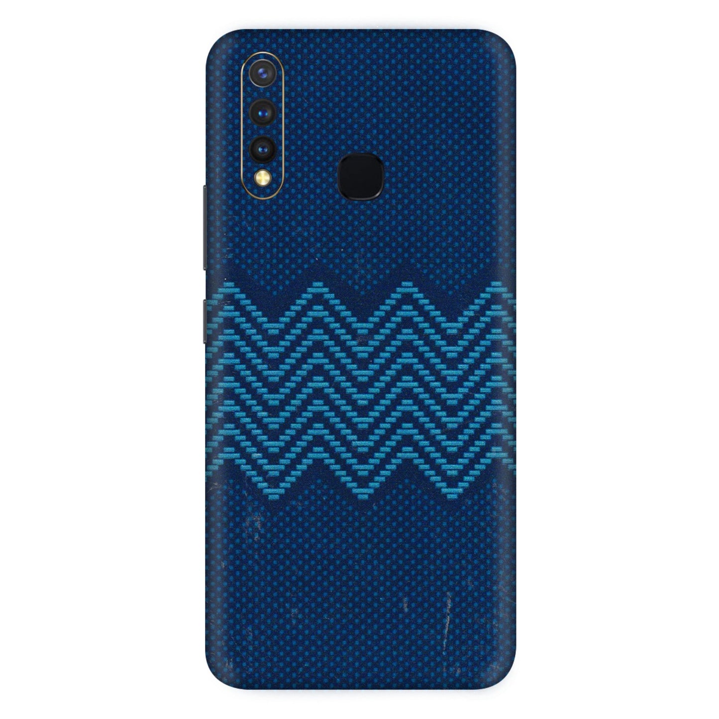 VIVO Z/V/X/T/U/S Series Phone Skins (All Models) - Blue Sober Waves - 3D Embossed Finish (L-306) Vivo U20
