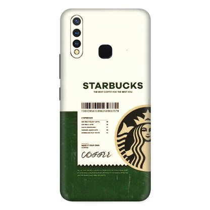 VIVO Z/V/X/T/U/S Series Phone Skins (All Models) - Starbucks Barcode - 3D Embossed Finish (L-308) Vivo U20