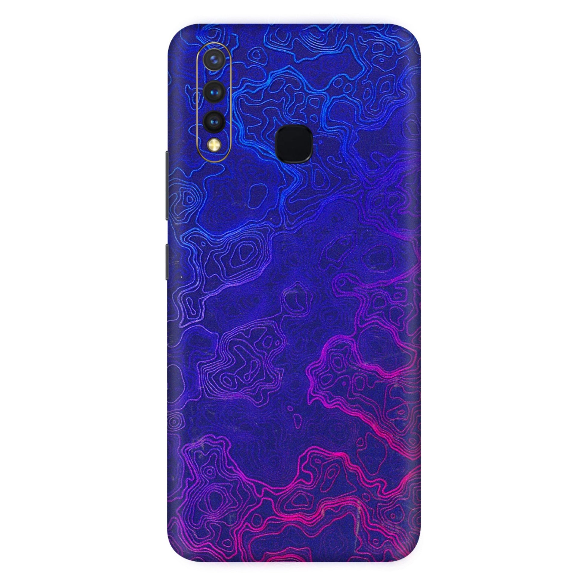 VIVO Z/V/X/T/U/S Series Phone Skins (All Models) - Purple Ripples Swirl - 3D Embossed Finish (L-314) Vivo U20