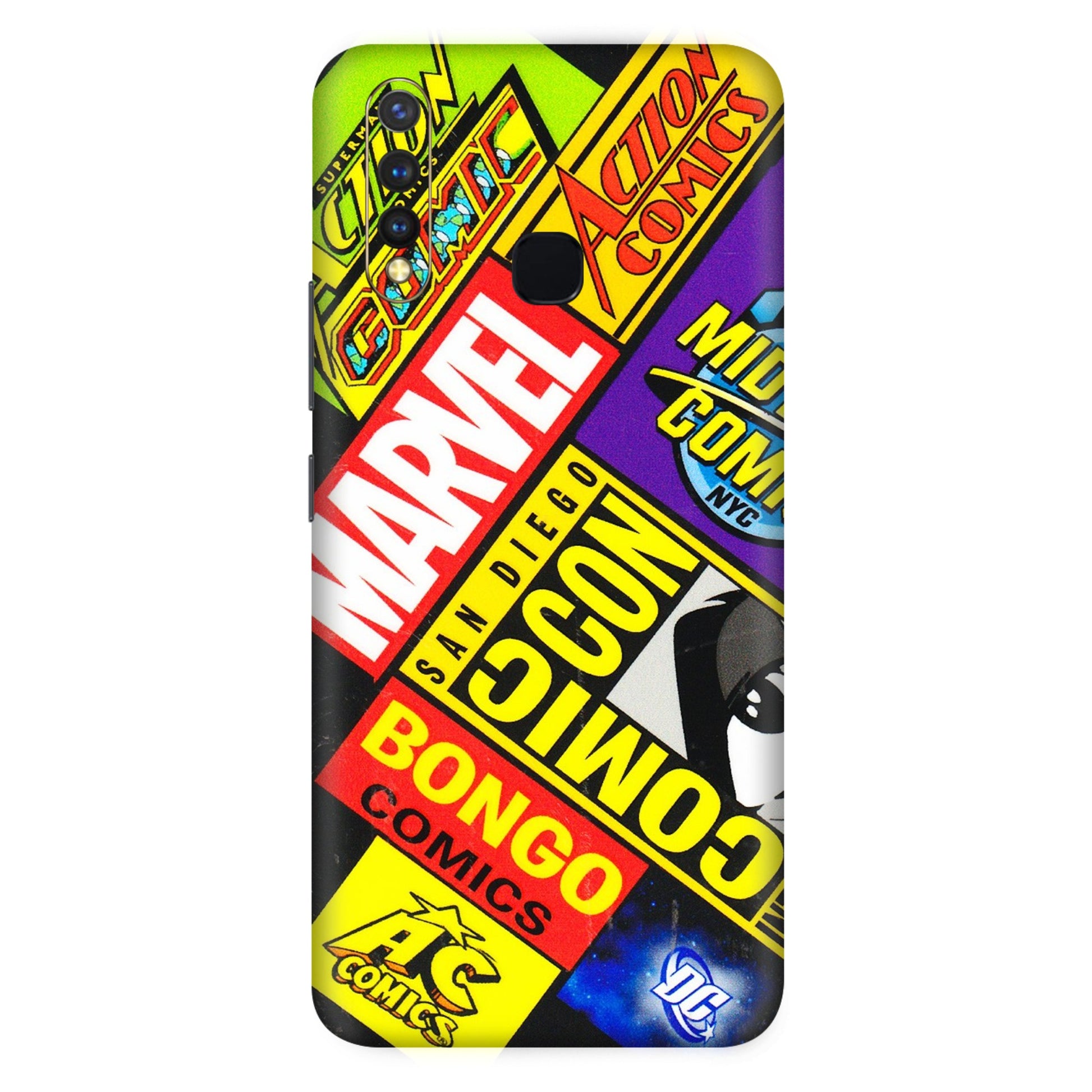 VIVO Z/V/X/T/U/S Series Phone Skins (All Models) - Bongo Comic Con - 3D Embossed Finish (L-325) Vivo U20