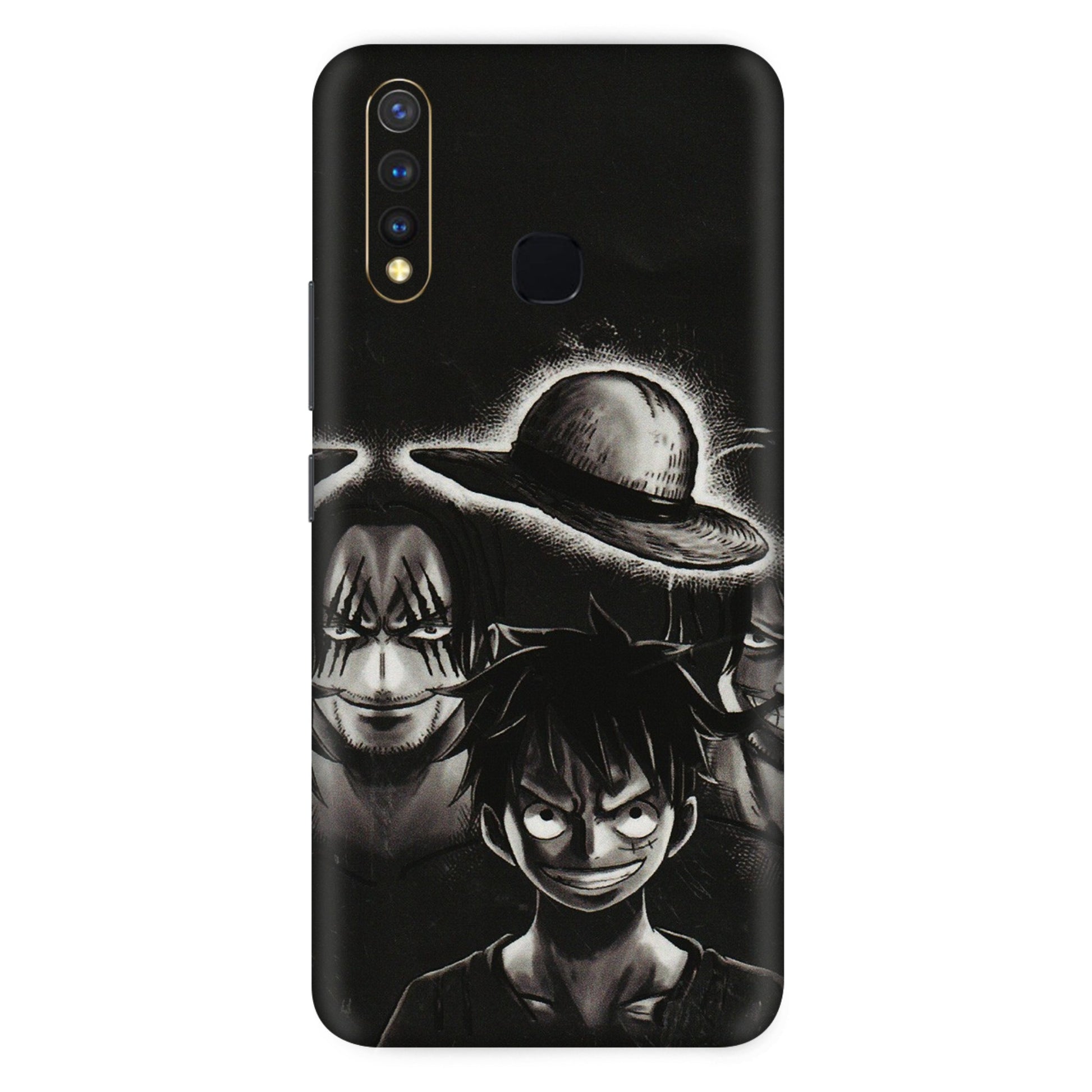 VIVO Z/V/X/T/U/S Series Phone Skins (All Models) - Black Luffy Hat - 3D Embossed Finish (L-57) Vivo U20