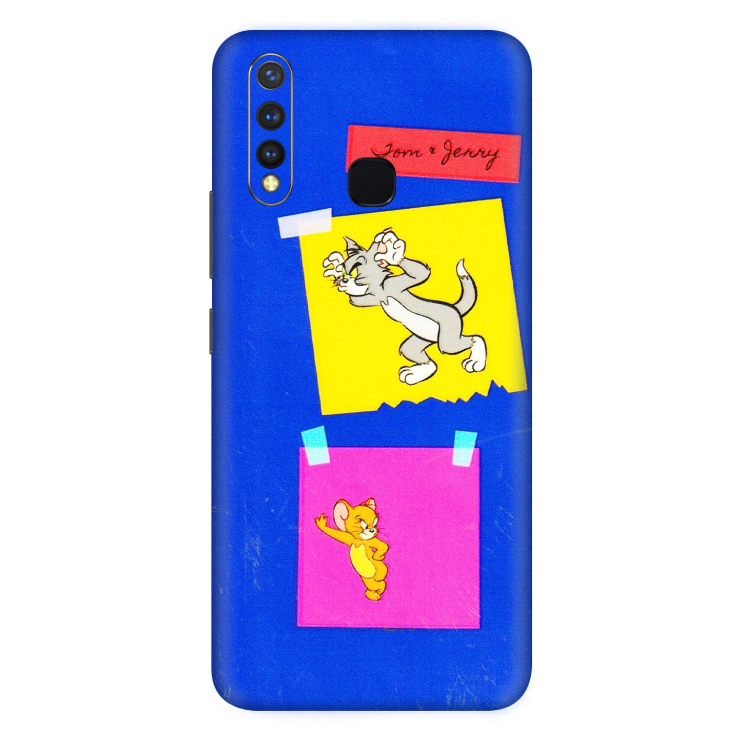 VIVO Z/V/X/T/U/S Series Phone Skins (All Models) - Tom N Jerry Sticky Notes - 3D Embossed Finish (L-88) Vivo U20