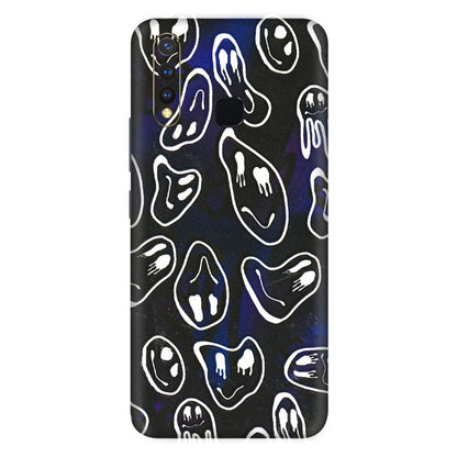 VIVO Z/V/X/T/U/S Series Phone Skins (All Models) - Distorted Smileys - 3D Embossed Finish (L-92) Vivo U20