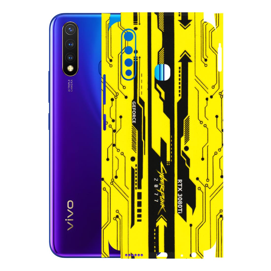 VIVO Z/V/X/T/U/S Series Phone Skins (All Models) - Yellow Cyberpunk - 3D Embossed Finish (L-93) Vivo U20