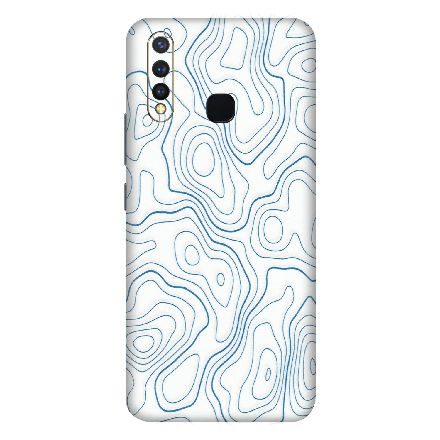 VIVO Z/V/X/T/U/S Series Phone Skins (All Models) - Blue And White Swirls - Matte Finish (M-139) Vivo U20