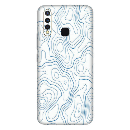 VIVO Z/V/X/T/U/S Series Phone Skins (All Models) - Blue And White Swirls - Matte Finish (M-139) Vivo U20