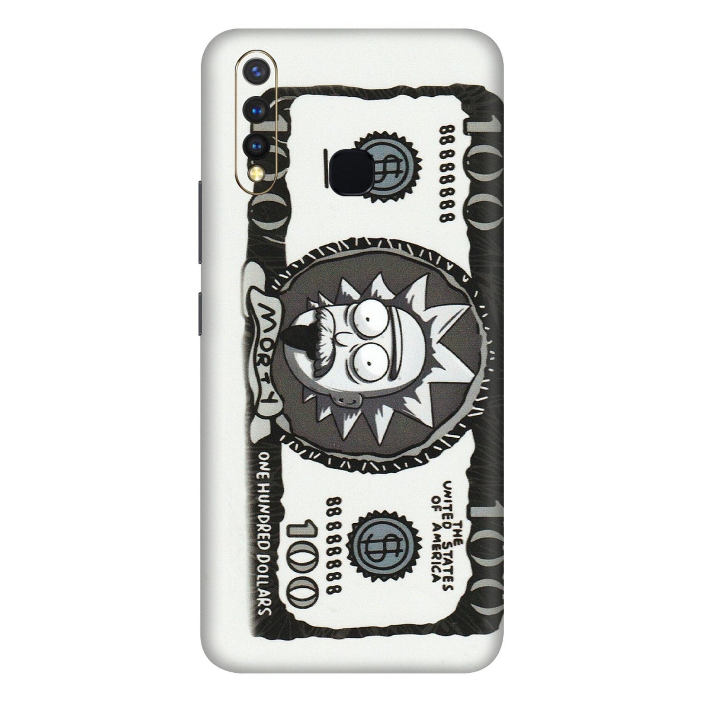 VIVO Z/V/X/T/U/S Series Phone Skins (All Models) - Rick And Morty Hundred Dollar Anime - Matte Finish (M-161) Vivo U20