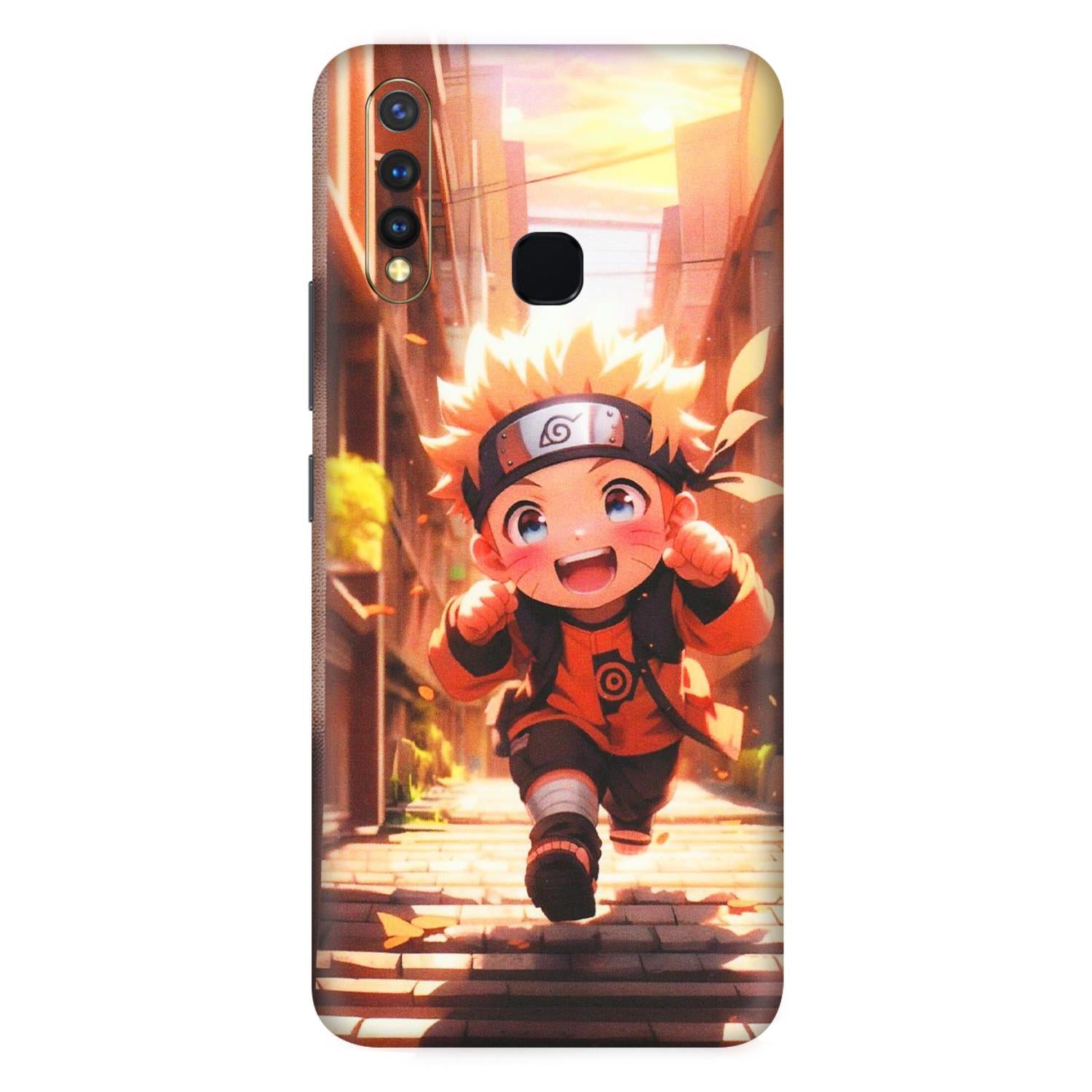 VIVO Z/V/X/T/U/S Series Phone Skins (All Models) - Naruto Cute Toon Running - Matte Finish (M-04) Vivo U20