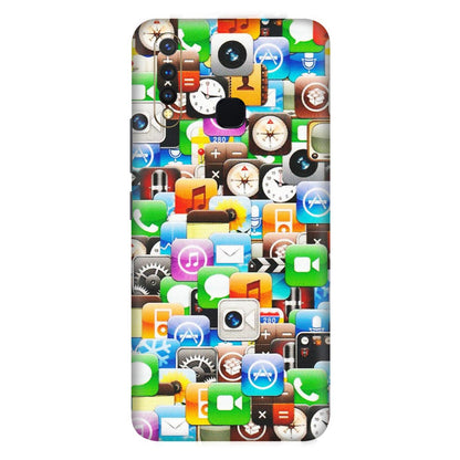VIVO Z/V/X/T/U/S Series Phone Skins (All Models) - All Apple Icons - Matte Finish (M-93) Vivo U20