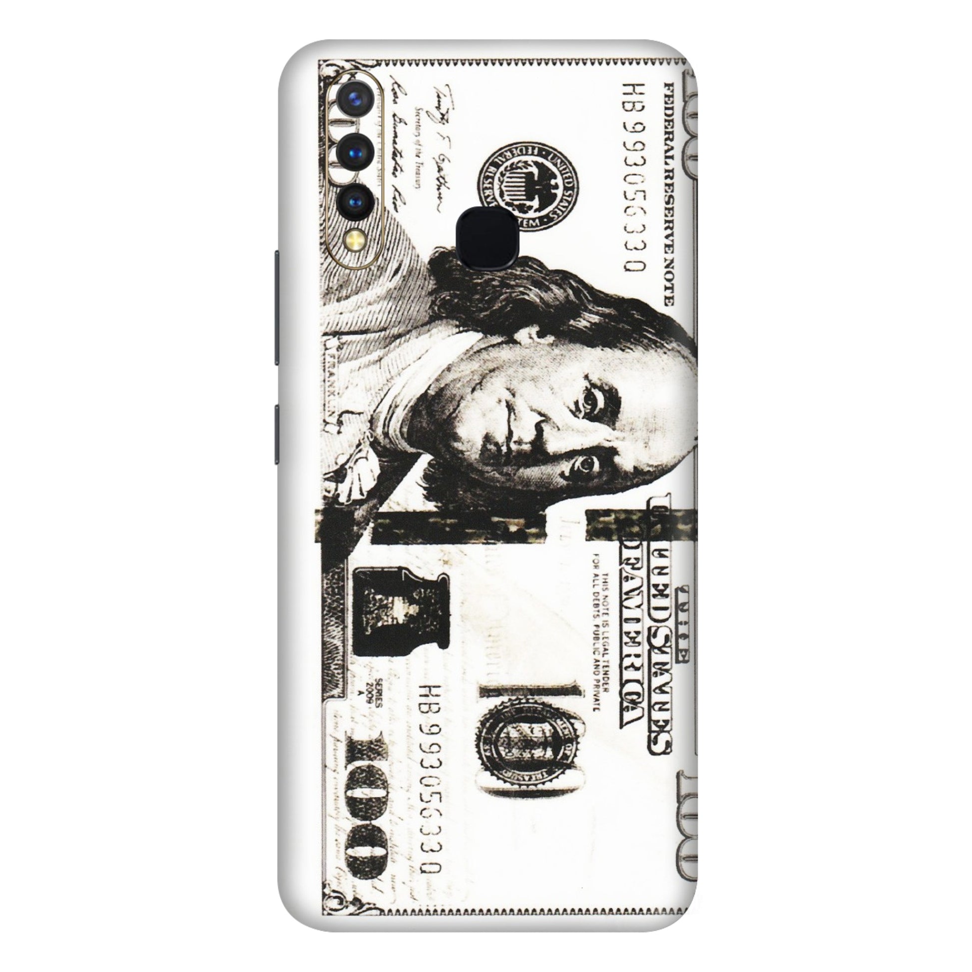 VIVO Z/V/X/T/U/S Series Phone Skins (All Models) - 100 Dollar Currency - Transparent Finish (T-01) Vivo U20